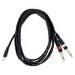 the sssnake YPK 2030 Y-Audiokabel - ideal für PC bzw. soundkarte - Insertkabel - 3,5mm Stereo-Klinke (Miniklinke) -> 2x 6,3mm Monoklinke, 3m